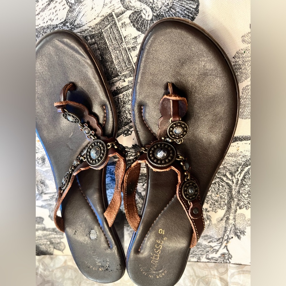 Wood & Leather Matisse Wedges